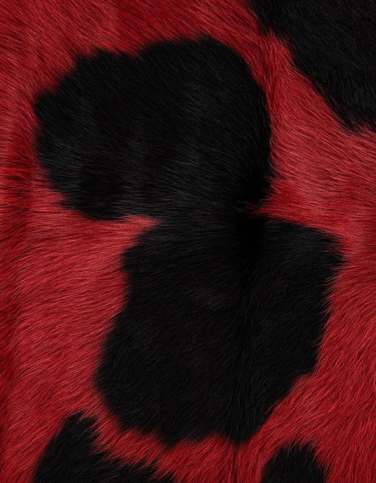 Detail image of  5' 10 x 6' 7 Cowhide Leather Square Rug