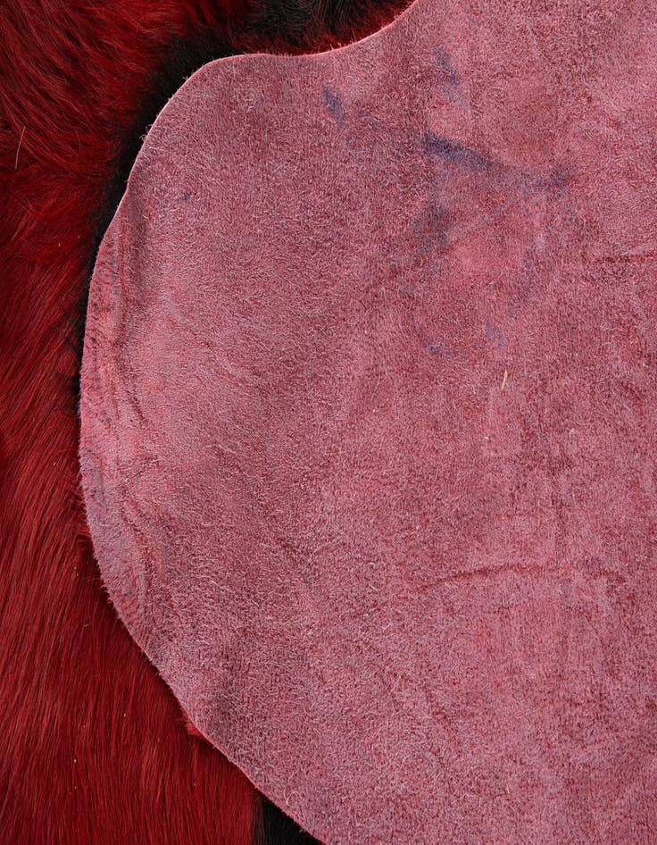 Detail image of  5' 10 x 6' 7 Cowhide Leather Square Rug
