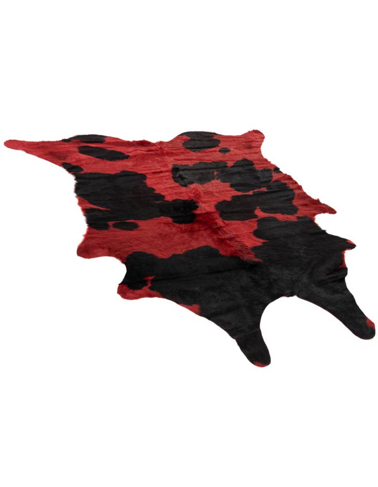 Detail image of  5' 9 x 6' Cowhide Leather Square Rug