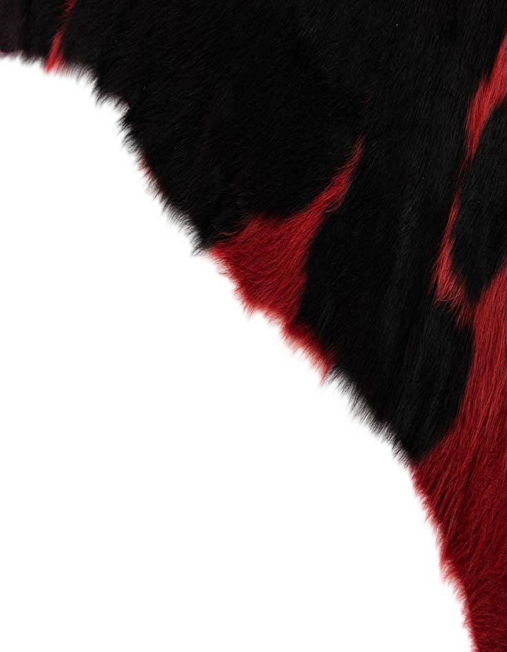 Detail image of  5' 9 x 6' Cowhide Leather Square Rug