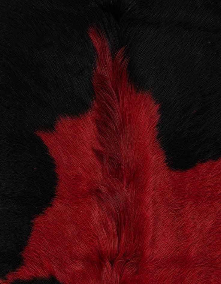 Detail image of  5' 9 x 6' Cowhide Leather Square Rug