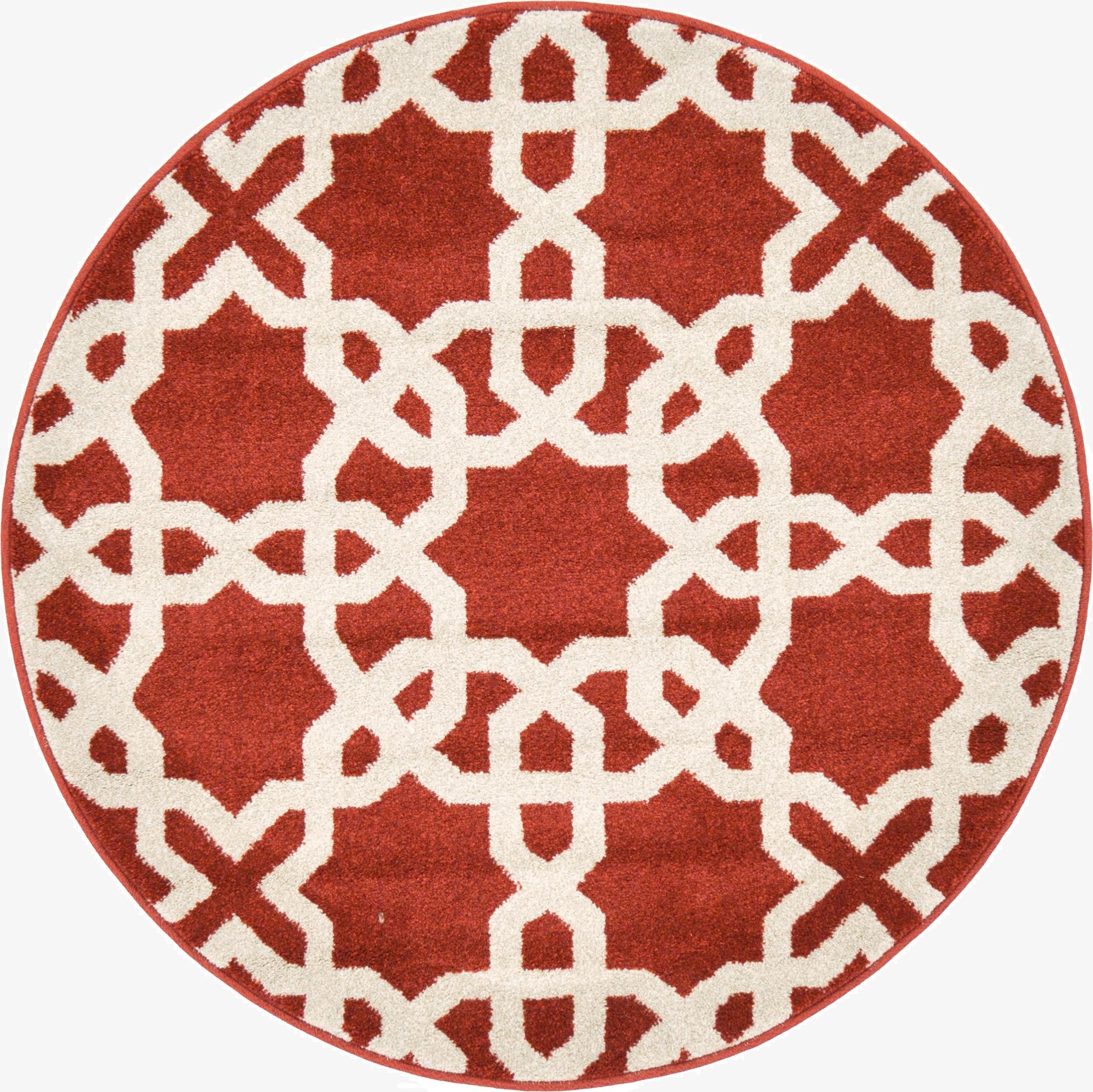  3' 3 x 3' 3 Lattice Round Rug