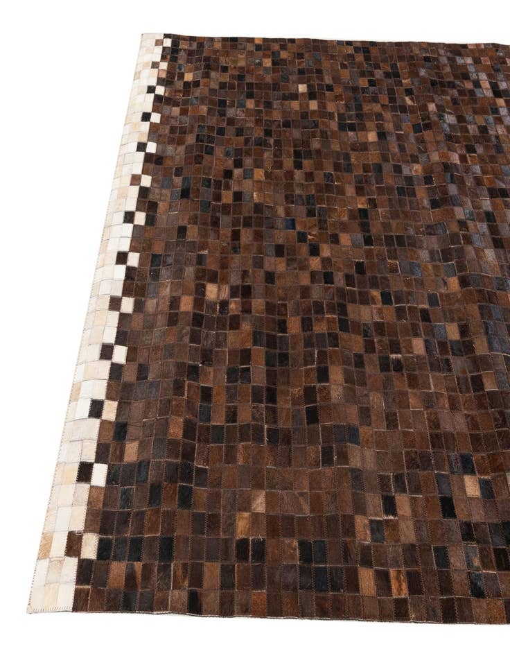 Detail image of  5' 1 x 8' Cowhide Stocks Rug