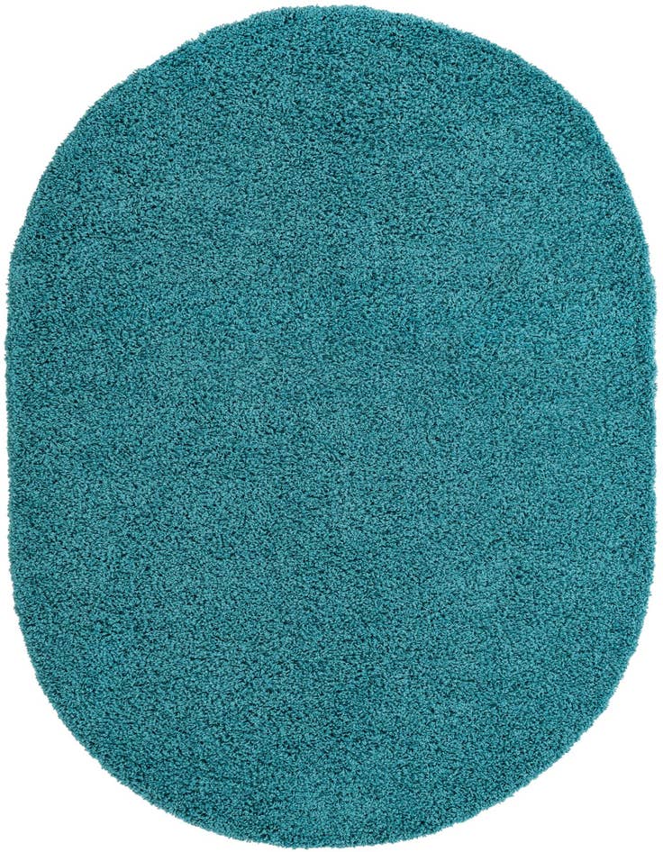 Detail image of 5' 3 x 8' Solid Shag Oval Rug