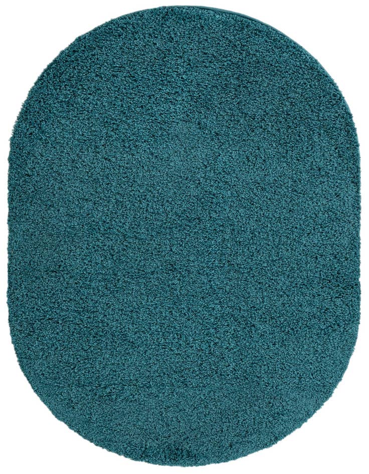 Detail image of 4' x 6' Solid Shag Oval Rug