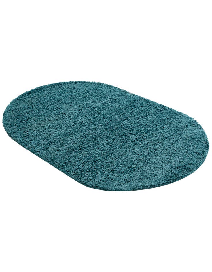 Detail image of  4' x 6' Solid Shag Oval Rug