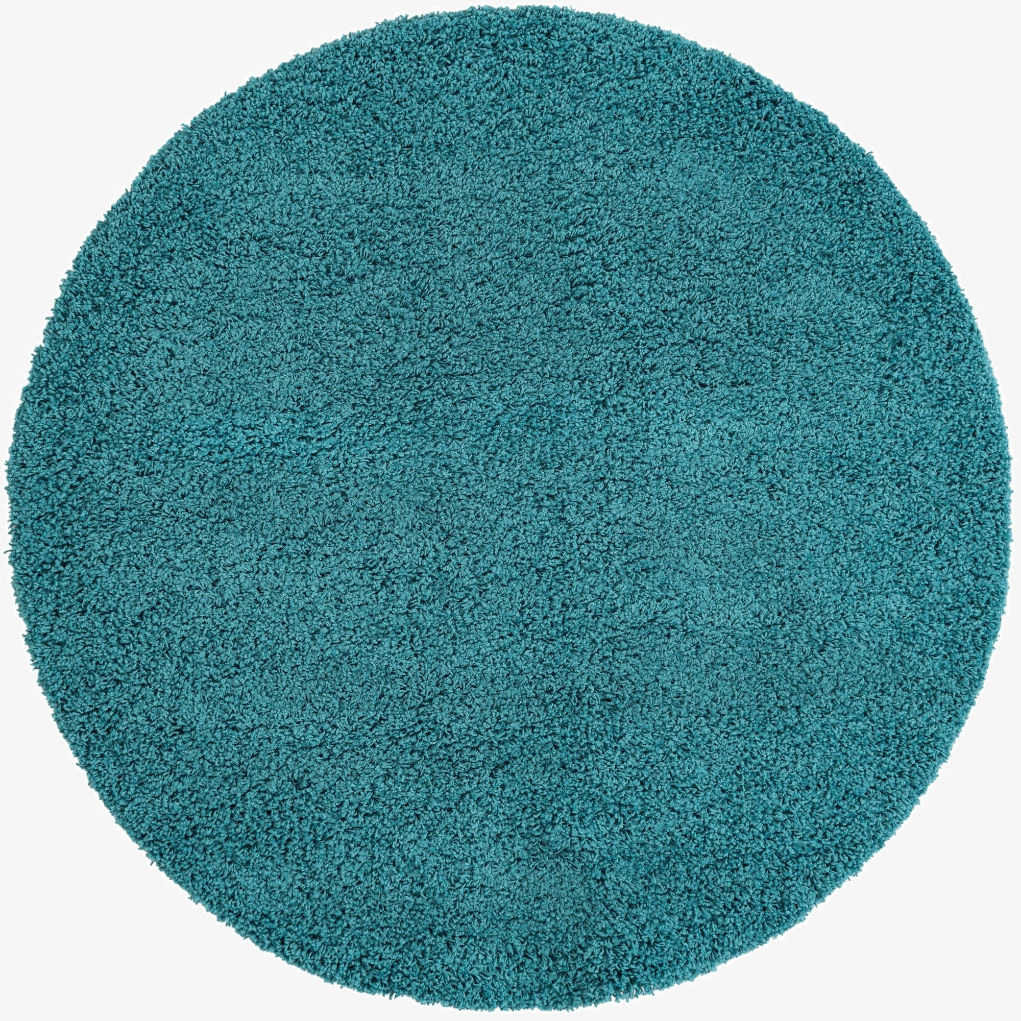  5' 3 x 5' 3 Solid Shag Round Rug