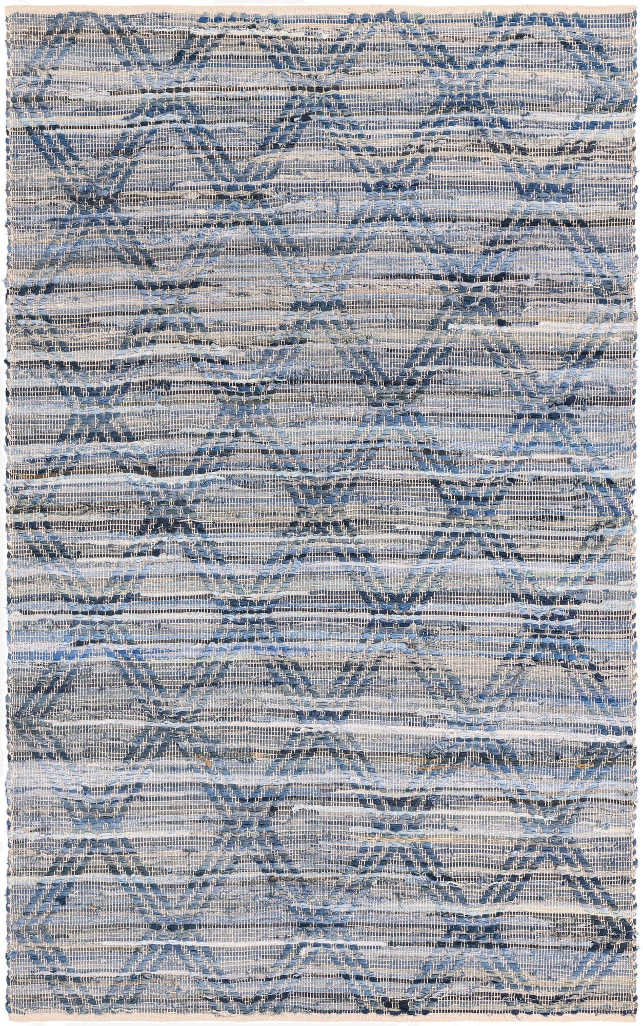  5' 1 x 8'  Hand Woven Chindi Cotton Rug