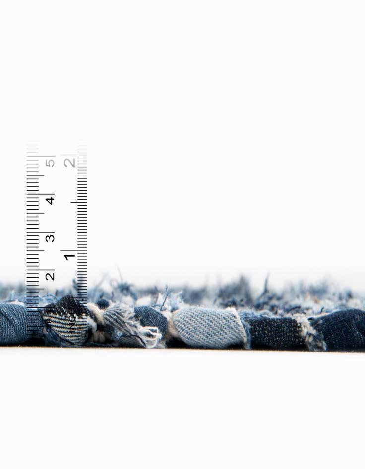 Detail image of  2' x 6' 1  Hand Woven Chindi Cotton Runner Rug