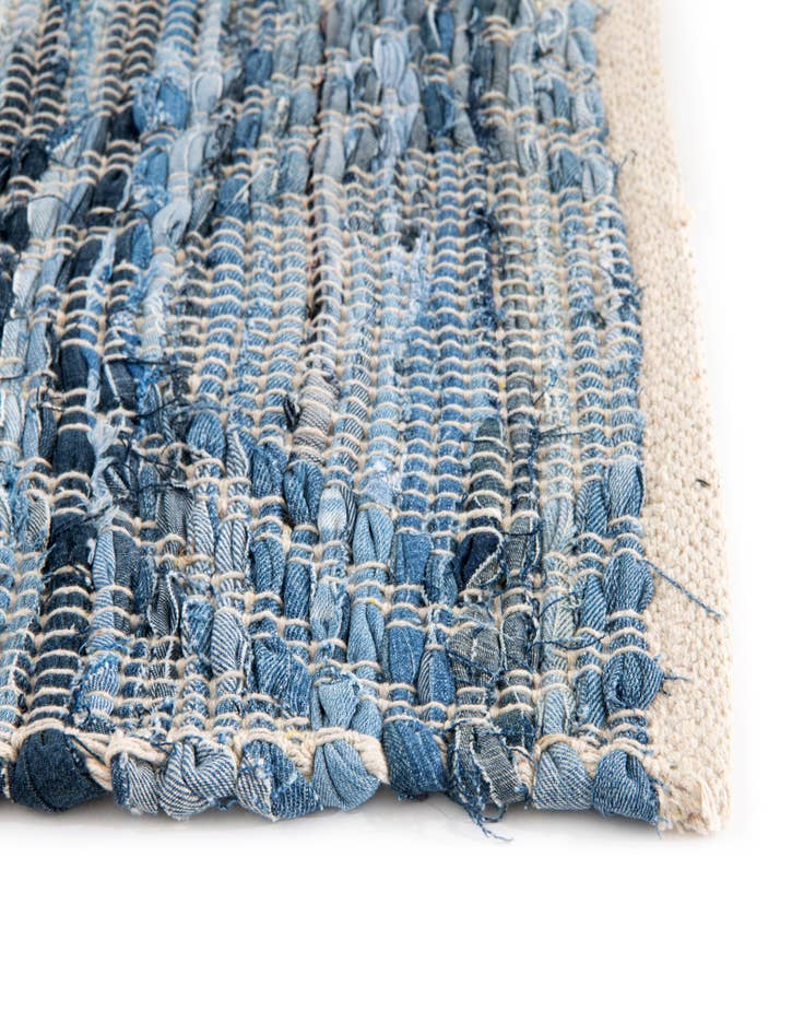 Detail image of  2' x 6' 1  Hand Woven Chindi Cotton Runner Rug