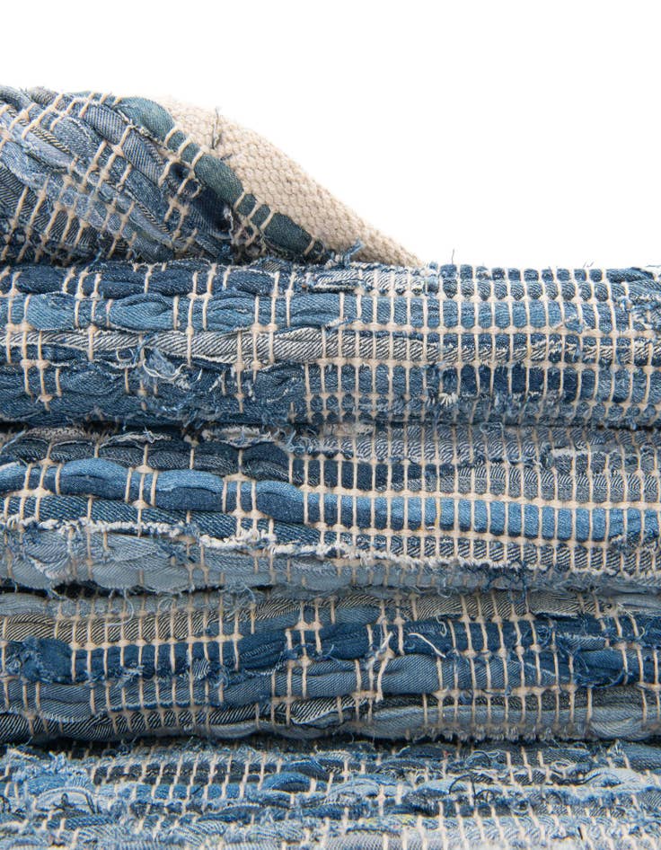 Detail image of  2' x 6' 1  Hand Woven Chindi Cotton Runner Rug