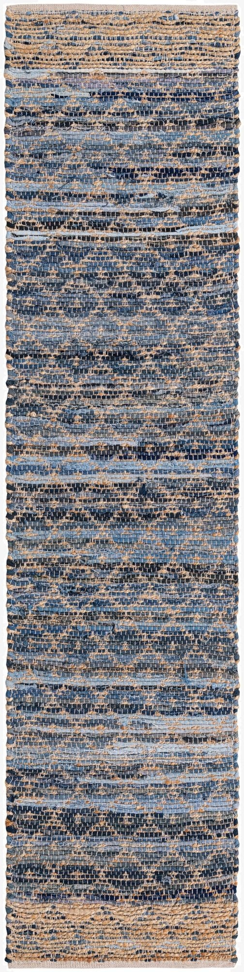  2' 2 x 8'  Hand Woven Chindi Trellis Runner Rug