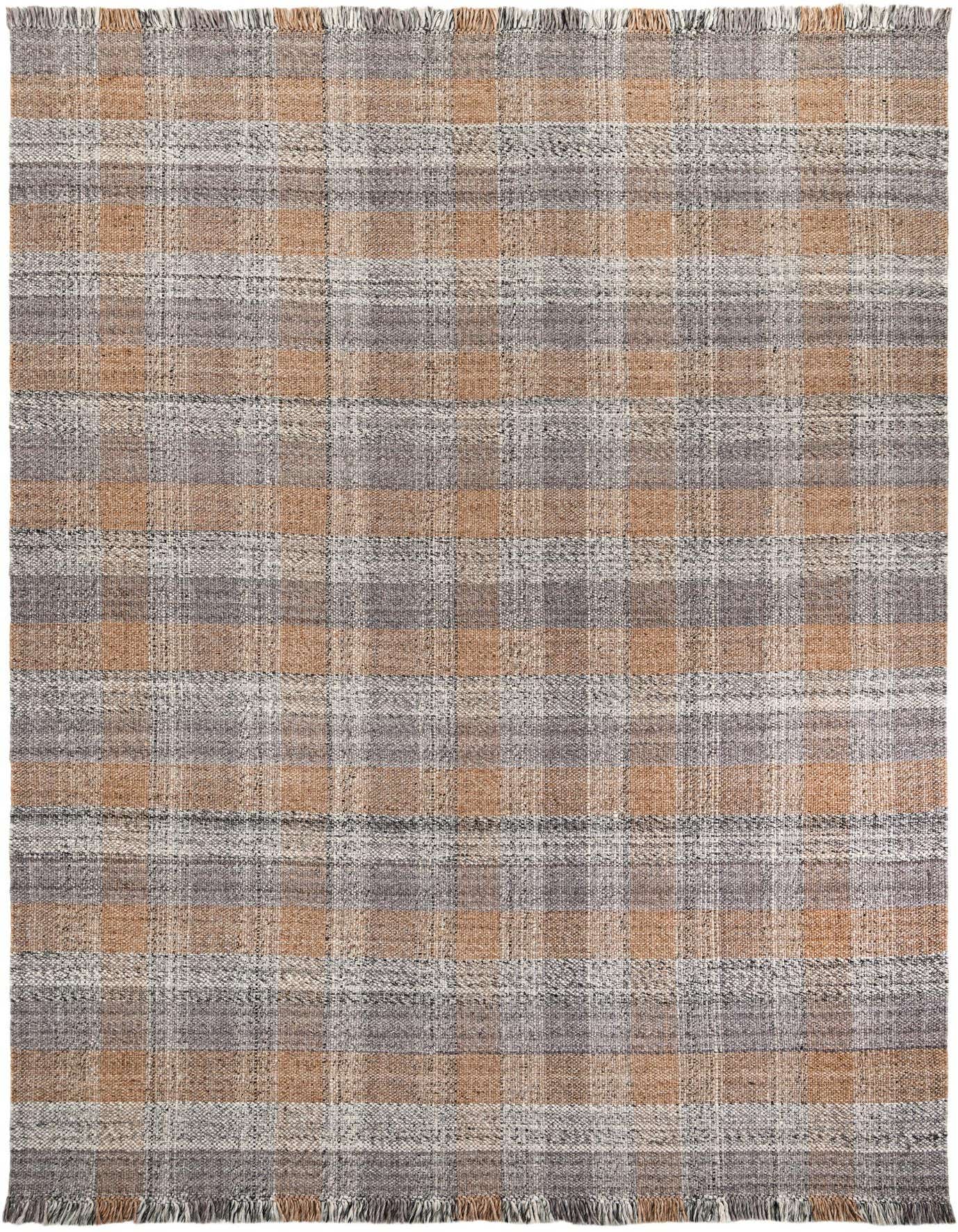 Primary image  10' x 14' 1  Hand Woven Eco Plaid   Washable Indoor / Outdoor Rug