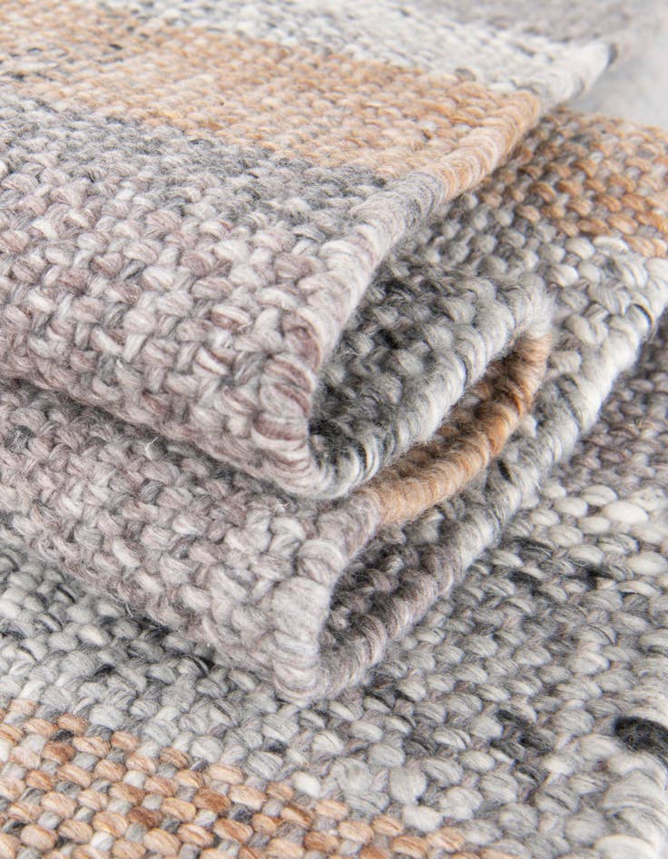 Detail image of  2' x 8'  Hand Woven Eco Plaid   Washable Indoor / Outdoor Runner Rug