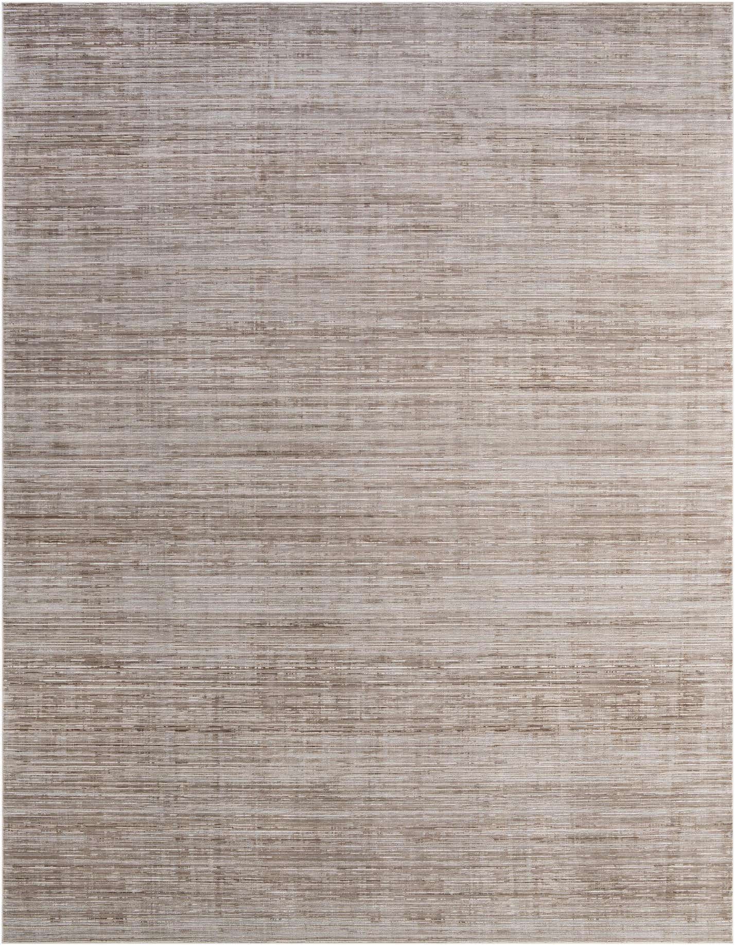 A 10x14 rectangular Silta rug from Rugs.com featuring a modern stripe pattern in varying shades of brown, tan, and white.