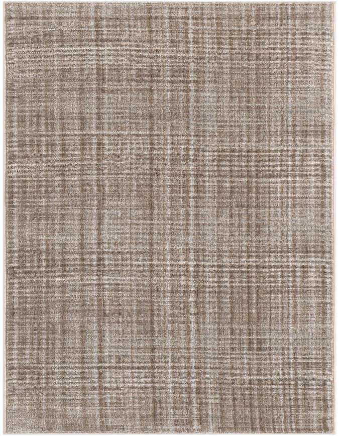 A 6 ft runner rug in shades of brown and tan with a subtle textured, flatweave pattern, ideal for a hallway.