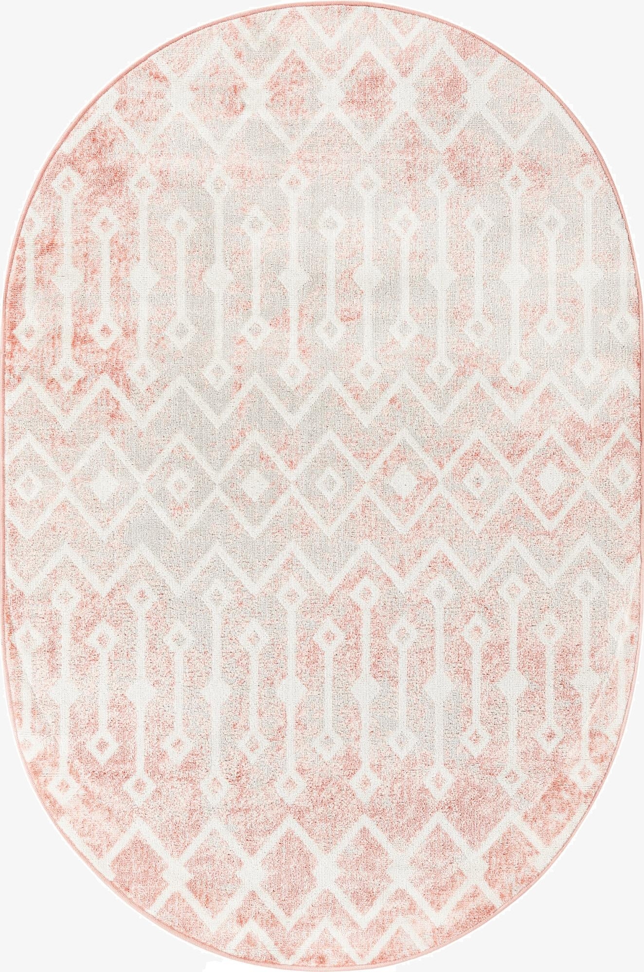  4' x 6' Bohemian Trellis Oval Rug