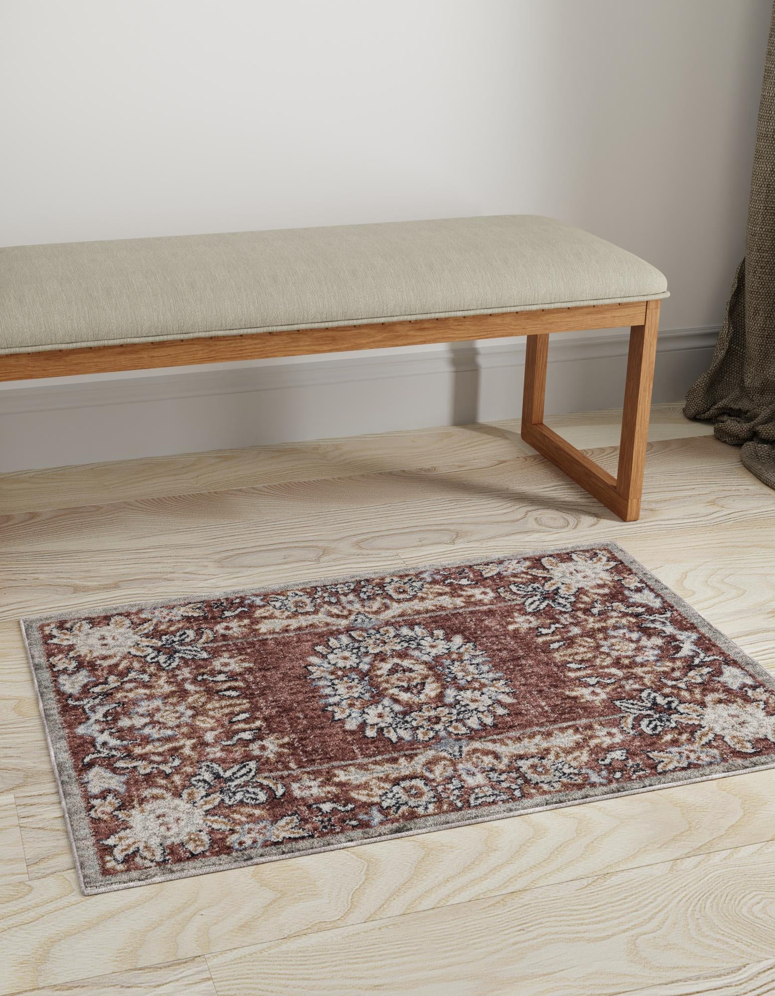 Dusty Rose 4' x 6' Eco Traditional Rug | Rugs.com