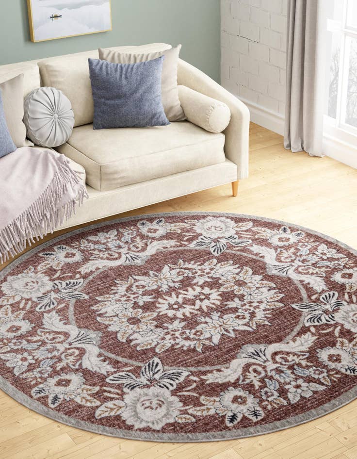 Detail image of  7' x 7' Eco Traditional Round Rug