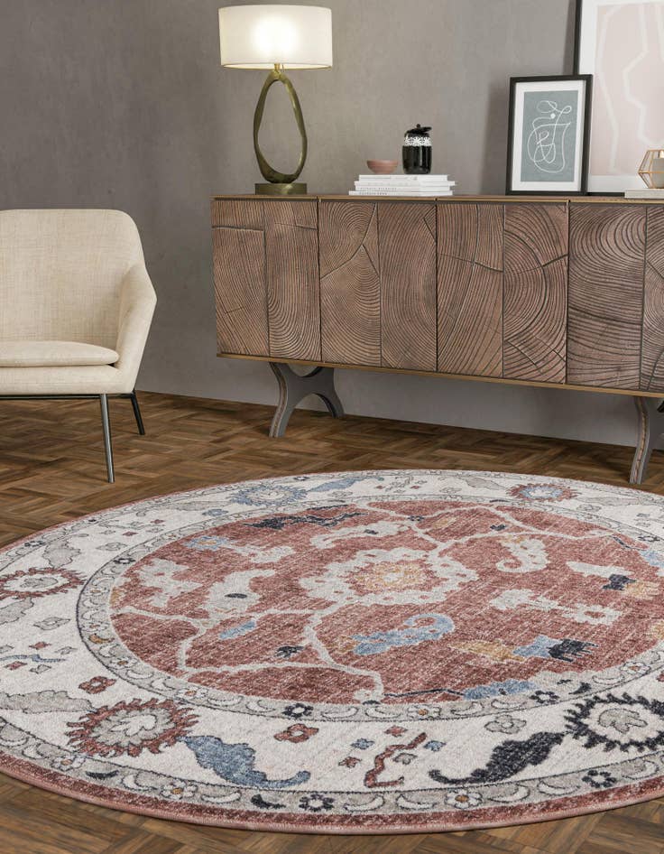Detail image of  3' 3 x 3' 3 Eco Traditional Round Rug