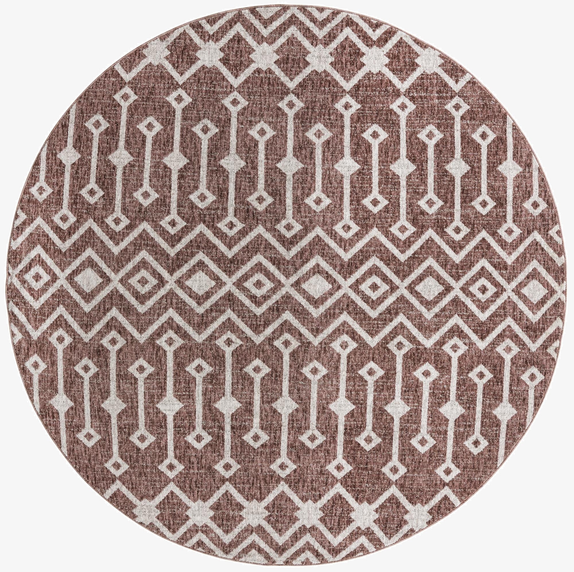  7' x 7' Eco Trellis Round Rug