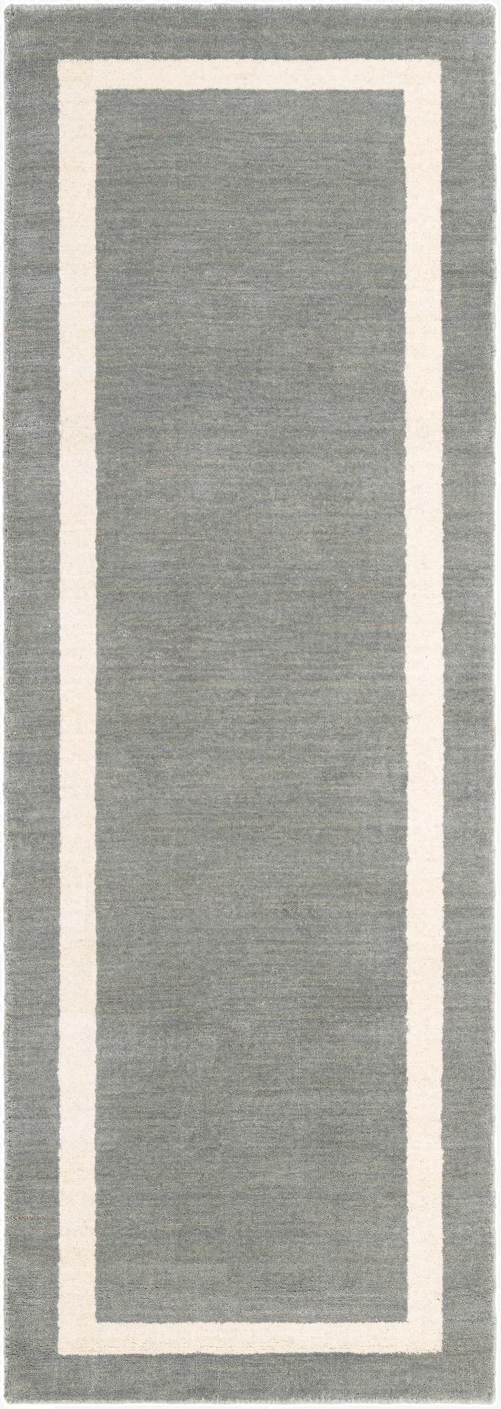  2' x 6' 1 Jill Zarin Border Wool Runner Rug