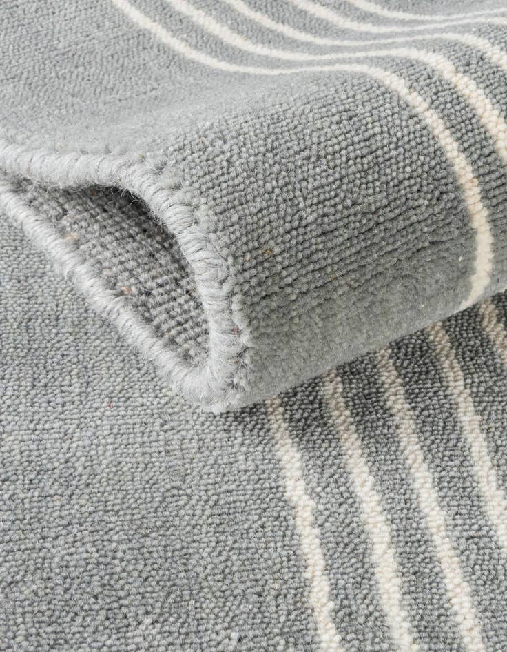 Detail image of  5' 1 x 5' 1 Jill Zarin Striped Wool Square Rug