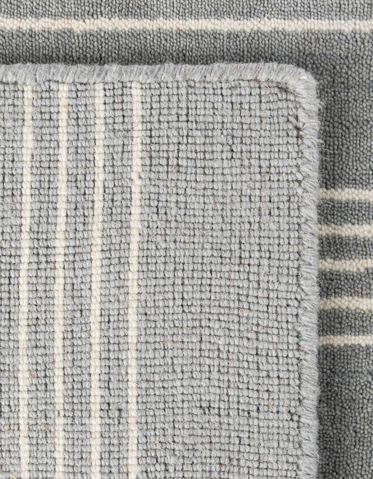 Detail image of  5' 1 x 5' 1 Jill Zarin Striped Wool Square Rug