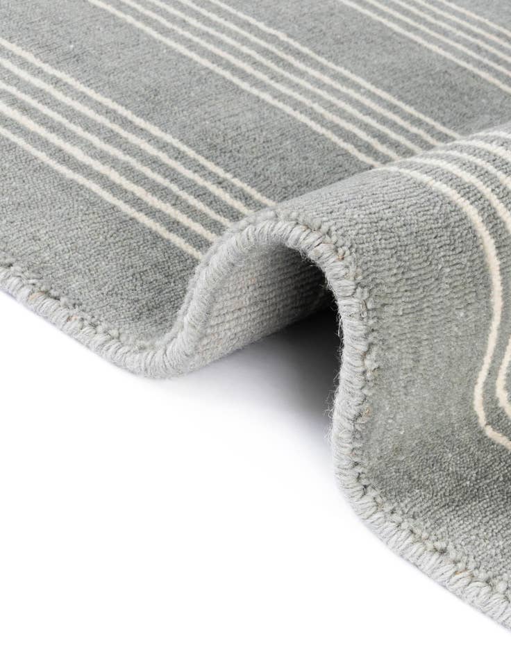 Detail image of  5' 1 x 5' 1 Jill Zarin Striped Wool Square Rug