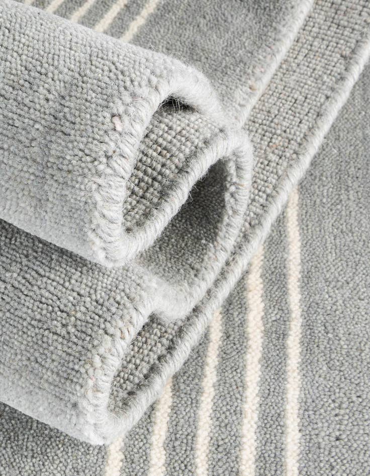Detail image of  5' 1 x 5' 1 Jill Zarin Striped Wool Square Rug
