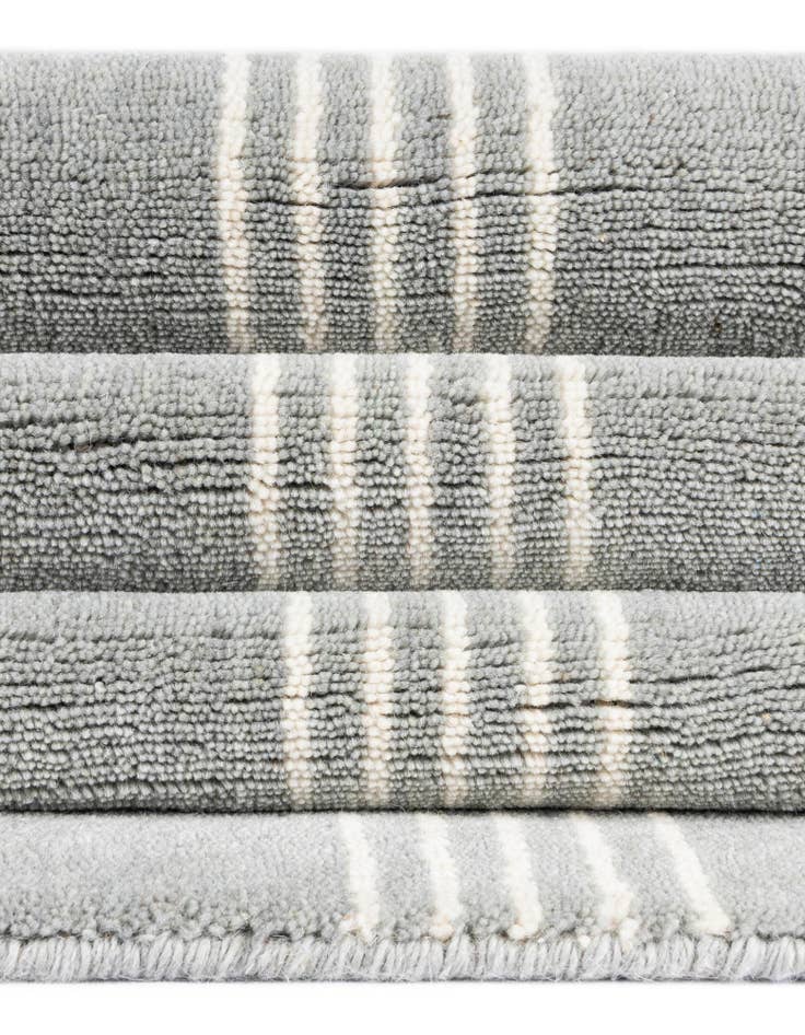 Detail image of  5' 1 x 5' 1 Jill Zarin Striped Wool Square Rug