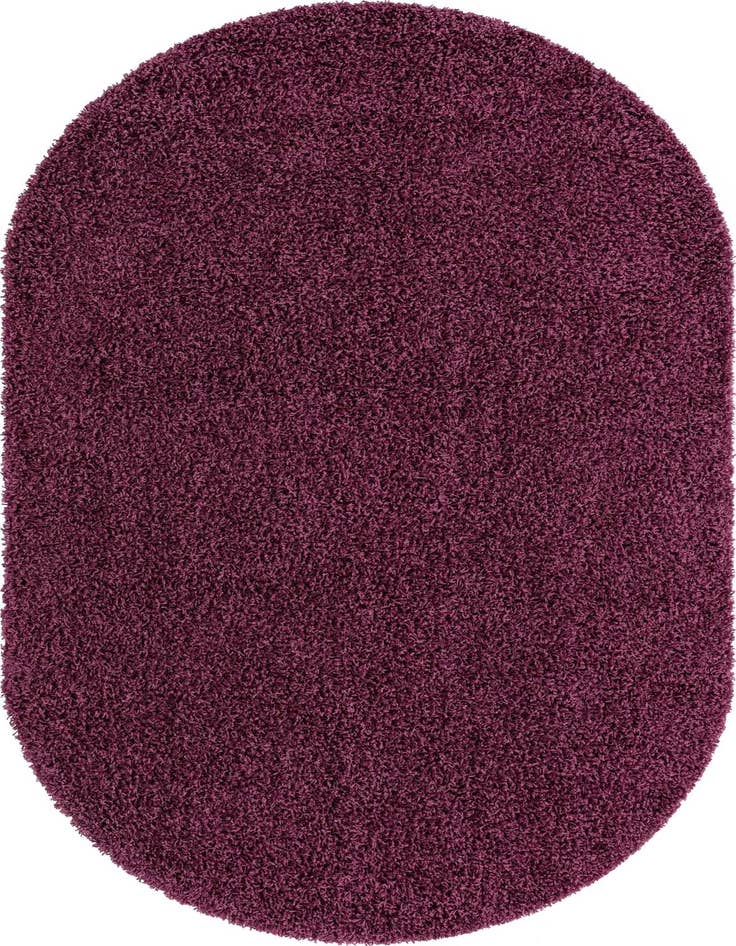 Detail image of  3' x 5' 3 Solid Shag Oval Rug