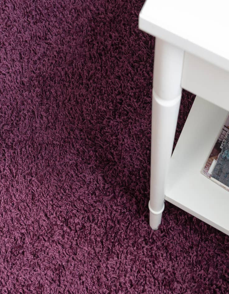 Detail image of  7' 10 x 10' Solid Shag Oval Rug