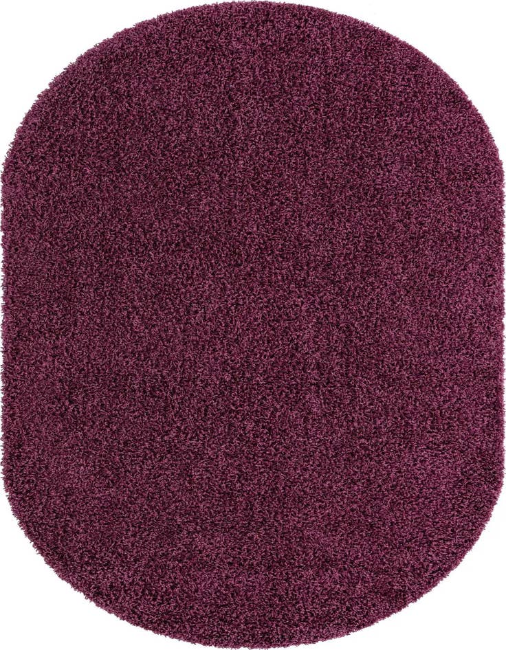 Detail image of  5' 3 x 8' Solid Shag Oval Rug