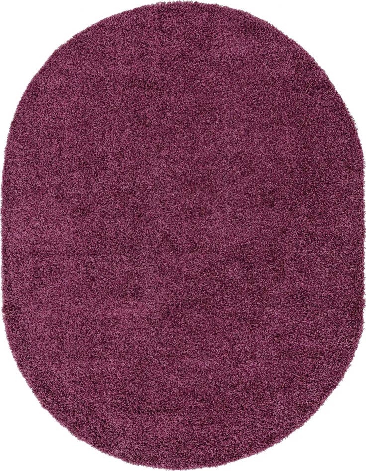 Detail image of  7' 10 x 10' Solid Shag Oval Rug
