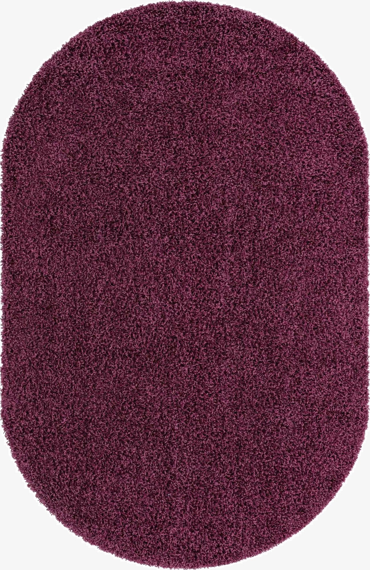  3' x 5' 3 Solid Shag Oval Rug