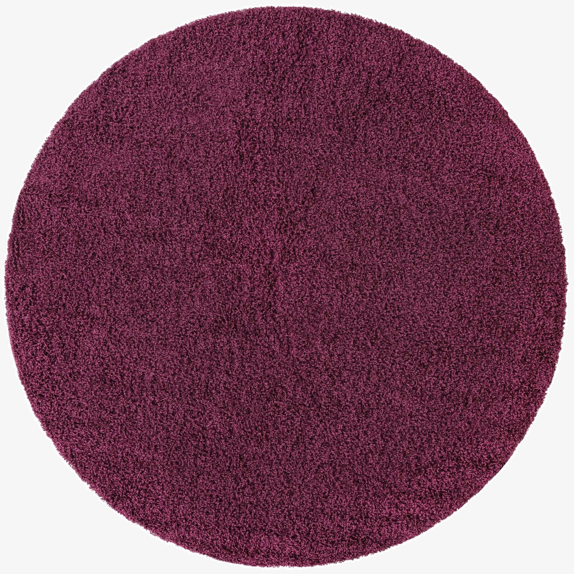  6' x 6' Solid Shag Round Rug