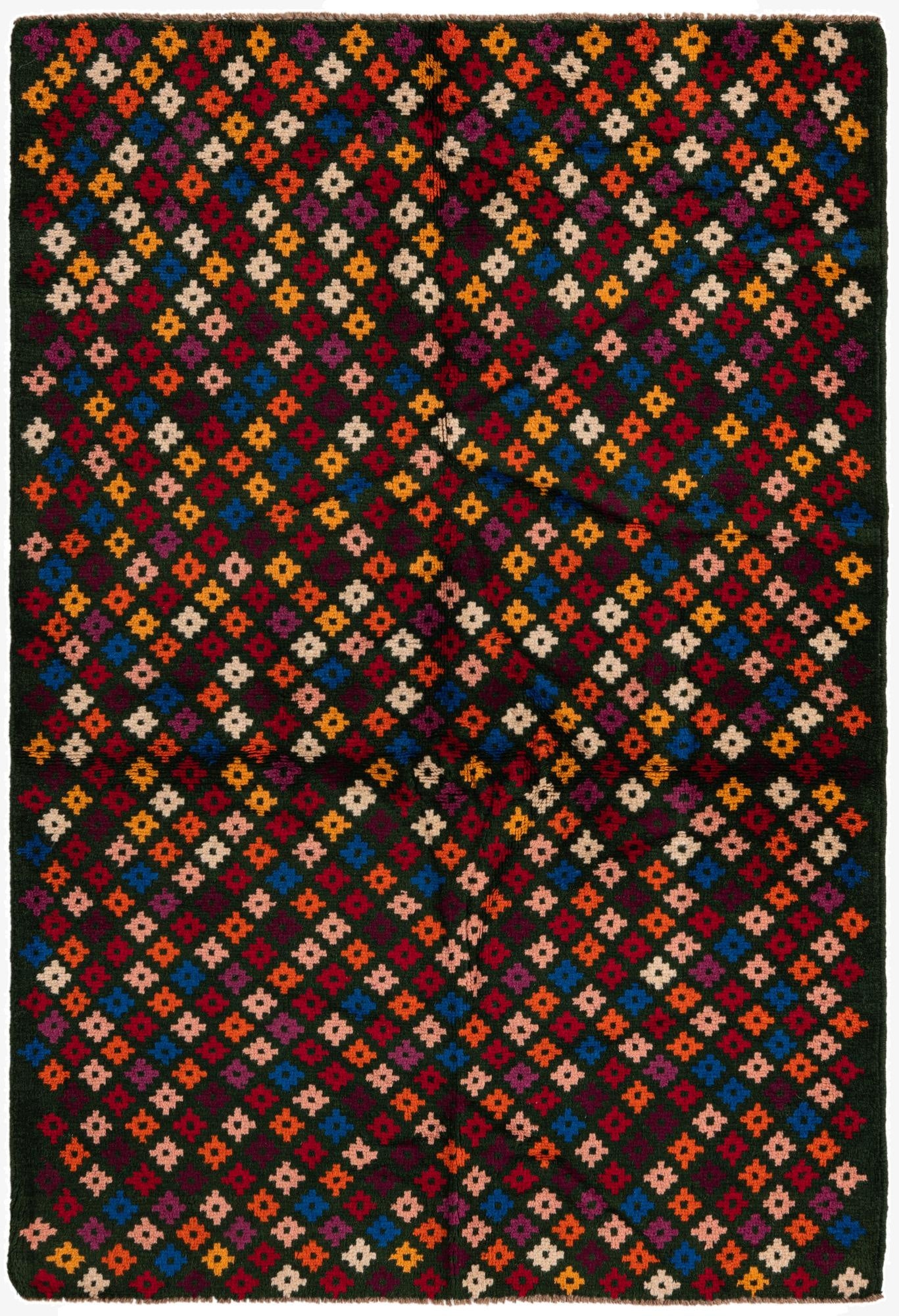  3' 8 x 5' 6  Hand Knotted Balouch Wool Rug