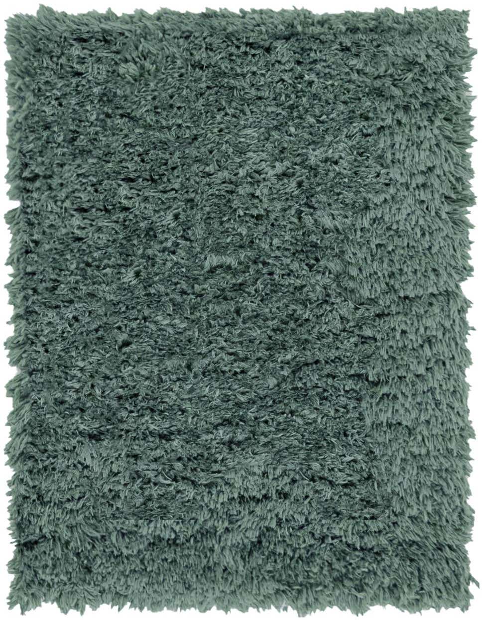 A rectangular 2x3 green shag rug with a thick, textured pile, perfect for adding cozy comfort to any indoor space.