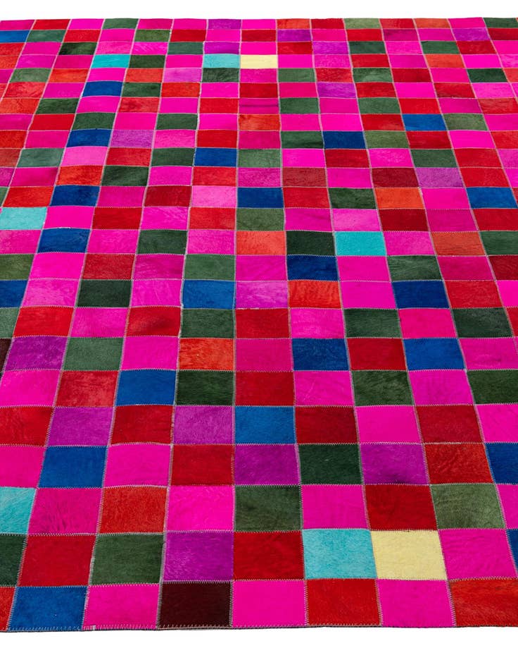 Detail image of  7' 10 x 9' 9 Cowhide - Patchwork Rug