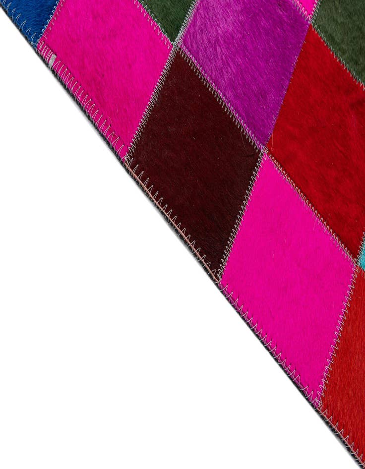 Detail image of  7' 10 x 9' 9 Cowhide - Patchwork Rug