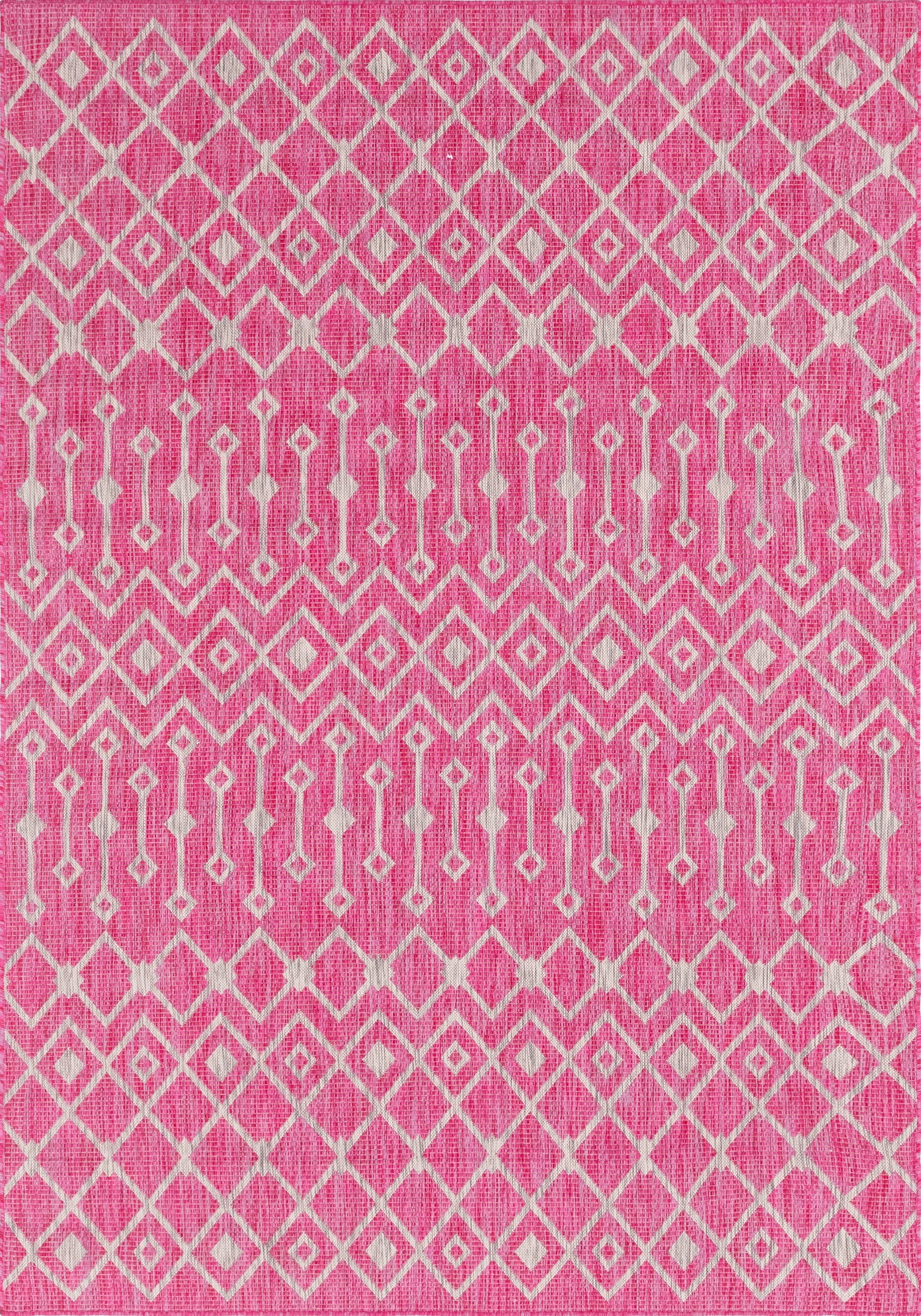  6' x 9'  Washable Lattice Indoor / Outdoor Rug