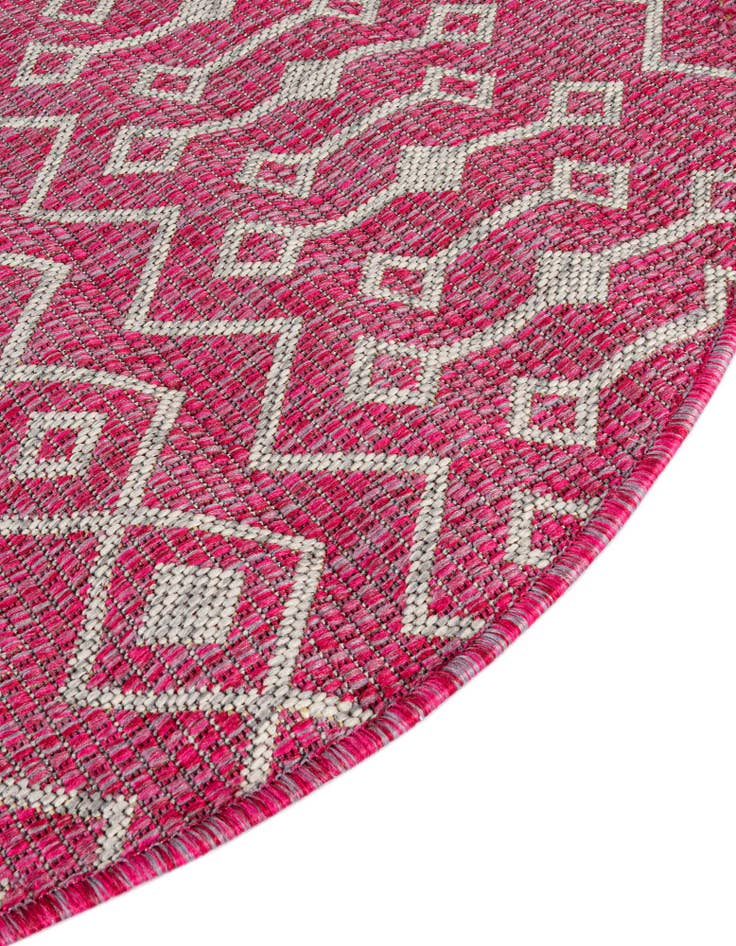 Detail image of  4' x 4'  Washable Lattice Indoor / Outdoor Round Rug