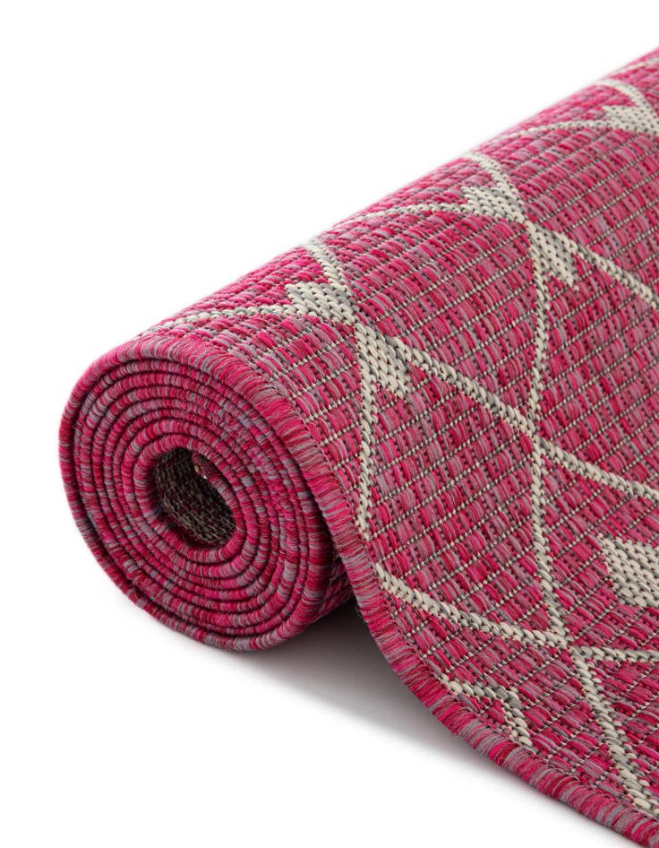 Detail image of  4' x 4'  Washable Lattice Indoor / Outdoor Round Rug