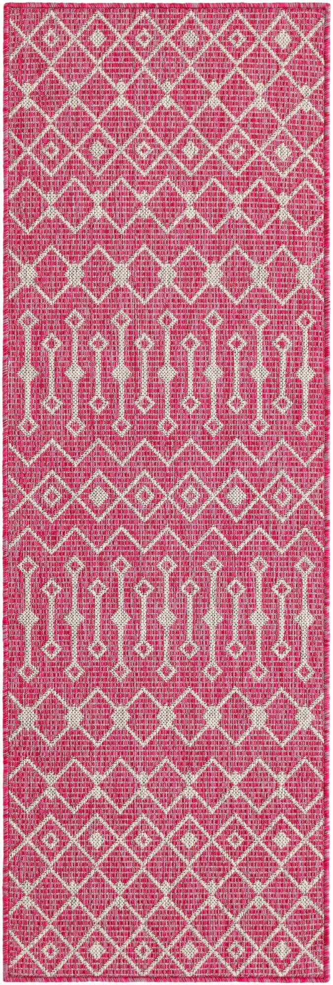  2' x 6'  Washable Lattice Indoor / Outdoor Runner Rug