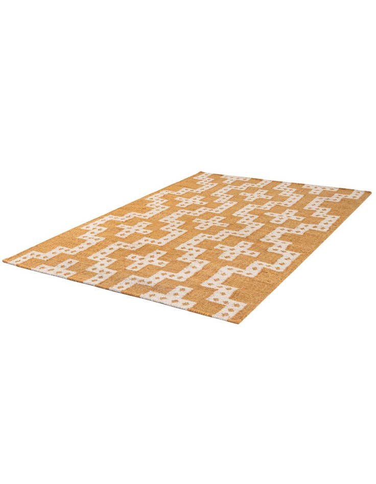 Detail image of  4' 1 x 6' 1  Hand Woven Kilim Wool Rug