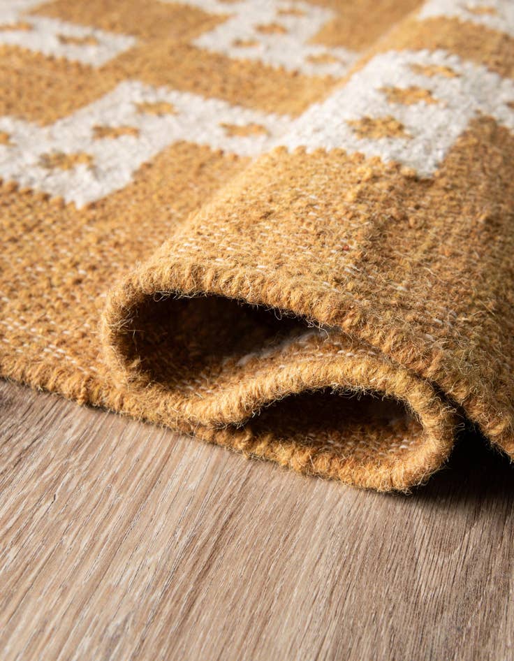 Detail image of  2' x 6' 1  Hand Woven Kilim Wool Runner Rug