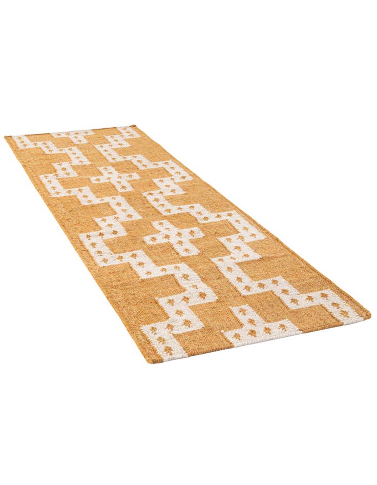 Detail image of  2' x 6' 1  Hand Woven Kilim Wool Runner Rug