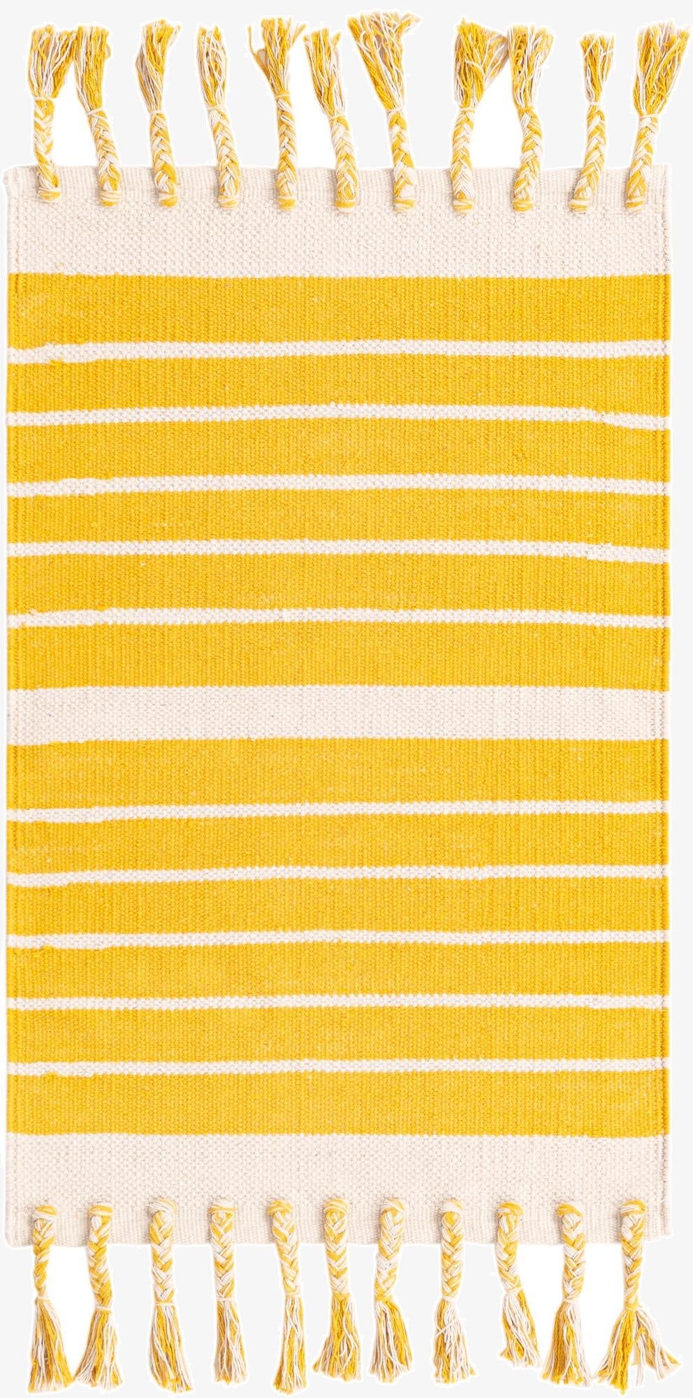  2' x 3' 1  Hand Woven Chindi Cotton Rug