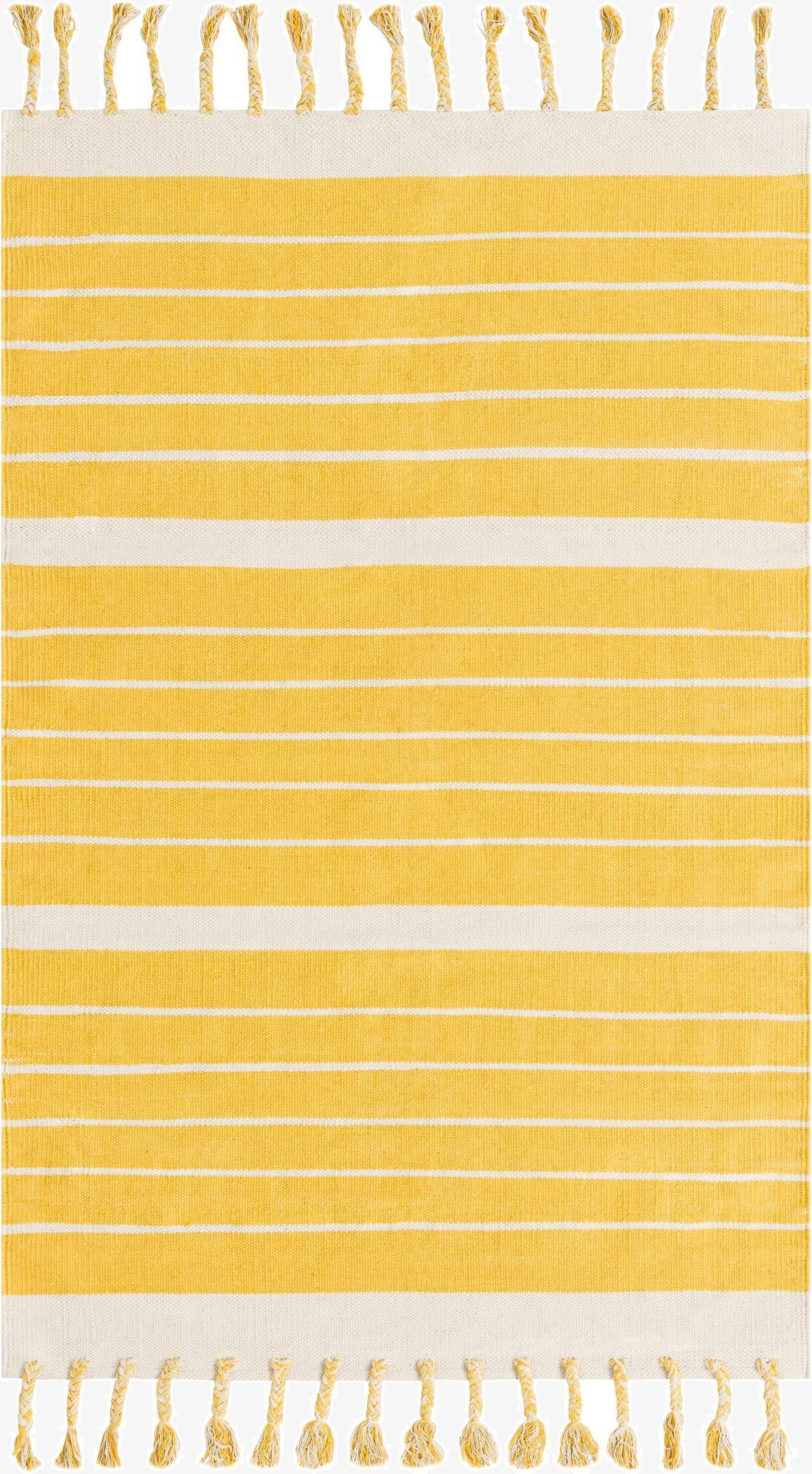  4' 1 x 6' 1  Hand Woven Chindi Cotton Rug